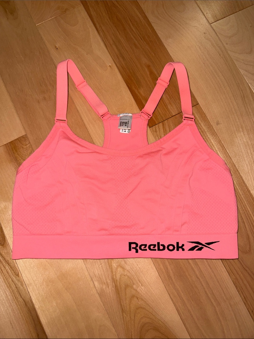 Reebok Pink Sports Bra Bikini Top with Adjustable Straps S